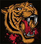 Apparel Vector T-shirt Design with Tiger