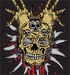 Vector T-shirt Design with Skull