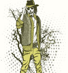 Skull Man with Tree Vector Art T-shirt Design