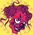 Vector T-shirt Design Illustration with Scary Clown Face