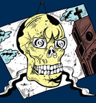 Vintage Skull Portrait T-shirt Design Vector Graphics