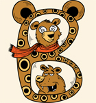 B is for Bear Cartoon Vector T-shirt Design